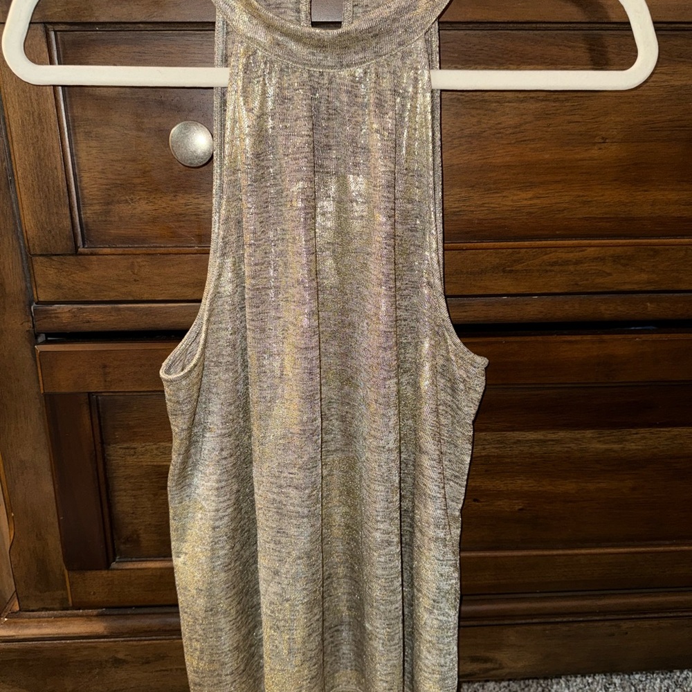 Sunday in Brooklyn Shimmering Gold Top
